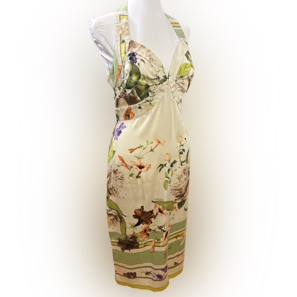 Roberto Cavalli SS2005 Floral Silk Midi Dress